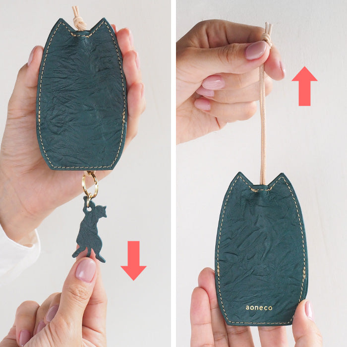 aoneco Key Cover [an006] Leather goods maker Waji's rescue cat project 