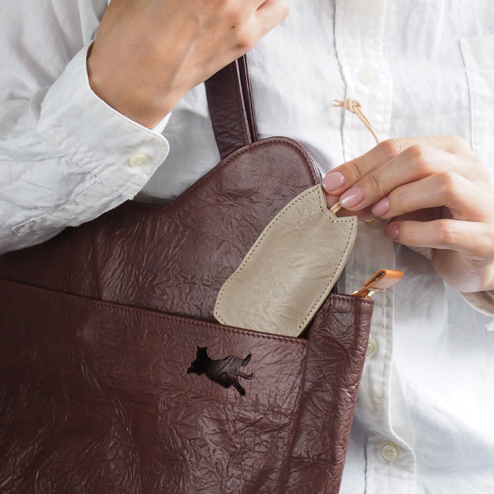aoneco Key Cover [an006] Leather goods maker Waji's rescue cat project 