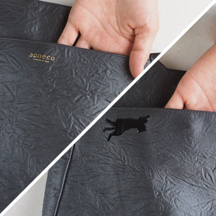 aoneco 2WAY shoulder bag [an009] waji's protective cat project, which deals with leather products cat cat shoulder handbag sacoche genuine leather beige green brown black