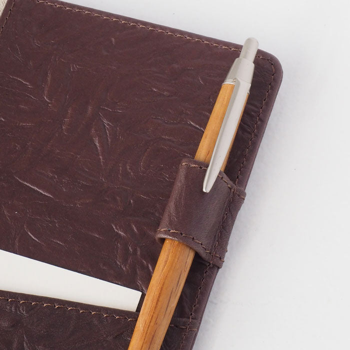 aoneco(アオネコ) 本革 システム手帳カバー [an014] 革製品を手がけるwajiさんの保護猫プロジェクト スケジュール帳 日記帳 バイブルサイズ B6 猫 牛革 レザー