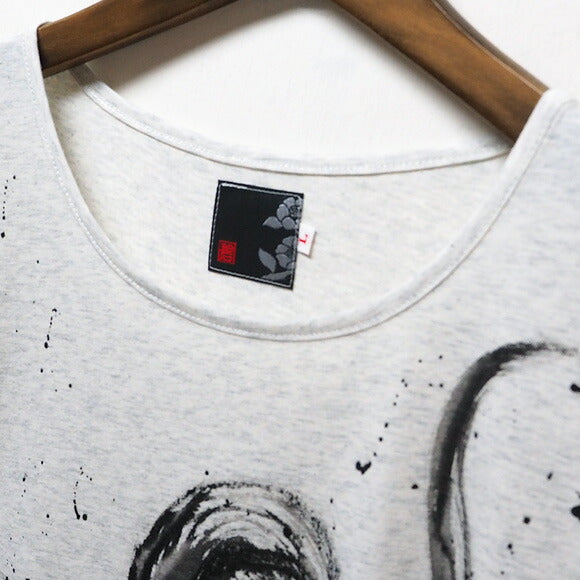 【2色】碧（あお） 手描き 友禅 和柄 ドルマンワンピース メガ黒出目金 半袖 レディース [AO-OP-01]