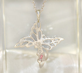 naturama Silver Necklace "Water Butterfly" [AP27] 