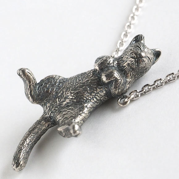 naturama(ナチュラマ) ごろん猫のネックレス シルバー いぶし [AP59]
