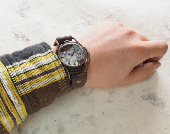 ARKRAFT Handmade Watch “Curtis jumbo” Chinese Numerals / Japanese Clock Premium Strap [AR-C-002-WA] 