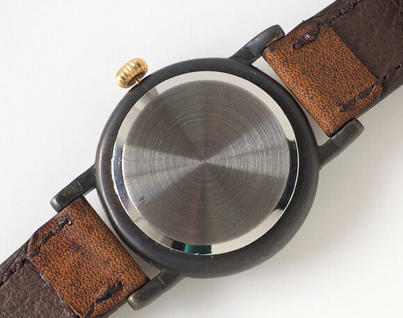 ARKRAFT 手工海瑟薇“黑色錶盤羅馬數字高級錶帶 [AR-C-005-RO] 手錶” 