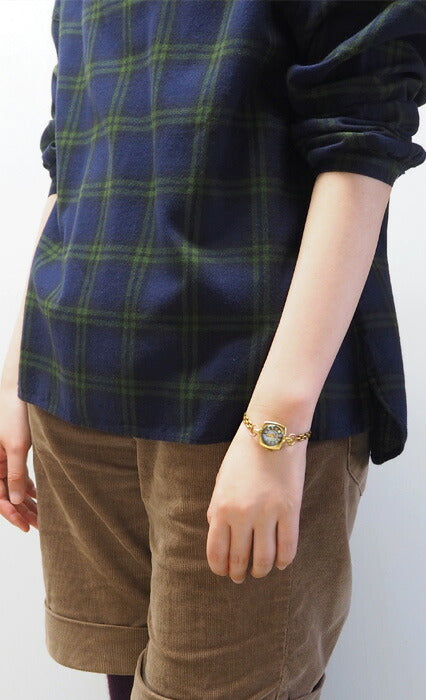 ARKRAFT Handmade Watch "Cliff" Shell Dial Roman Numeral Ladies Bracelet Type [AR-C-006-RO] 