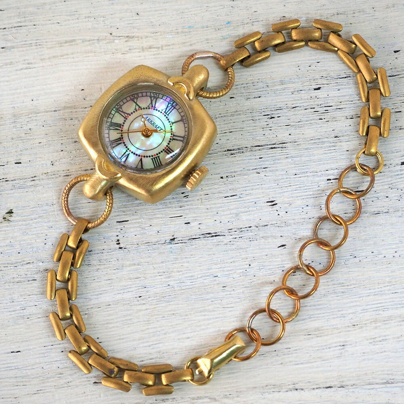 ARKRAFT Handmade Watch "Cliff" Shell Dial Roman Numeral Ladies Bracelet Type [AR-C-006-RO] 