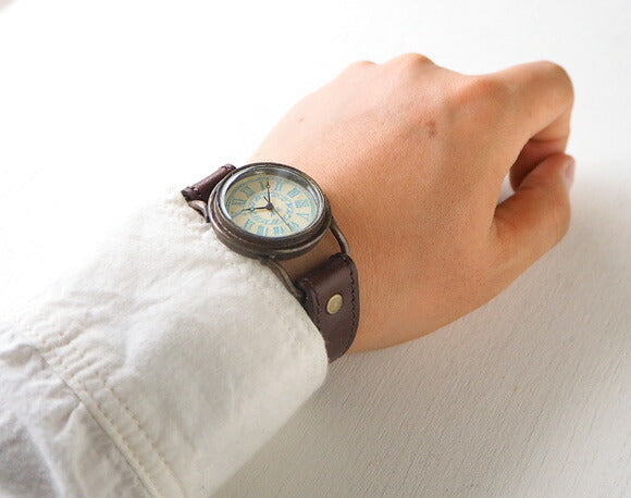 ARKRAFT（アークラフト）手作り腕時計“Marvin Medium” ローマ数字 プレミアムストラップ  [AR-C-012-RO]