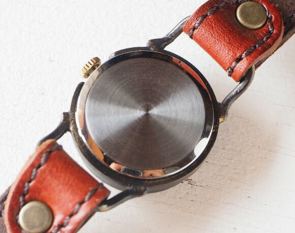 ARKRAFT（アークラフト）手作り腕時計“Pivo Small” 黒文字盤 プレミアムストラップ [AR-C-013-BK]