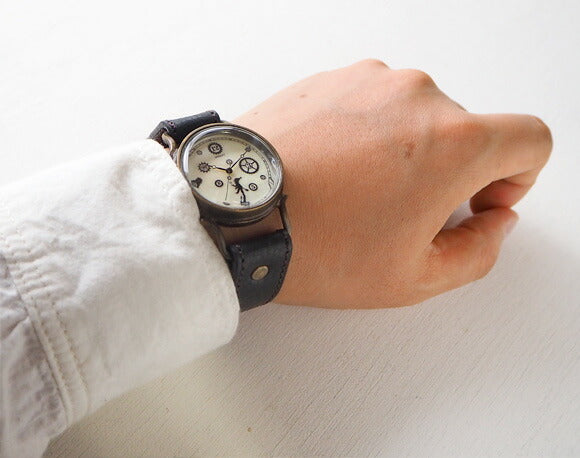 ARKRAFT Handmade Watch “Pivo Large” Premium Strap White Shell Dial [AR-C-014-WH] 