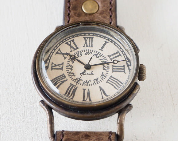 ARKRAFT（アークラフト）手作り腕時計“Marvin Large” ローマ数字 プレミアムストラップ [AR-C-015-RO]