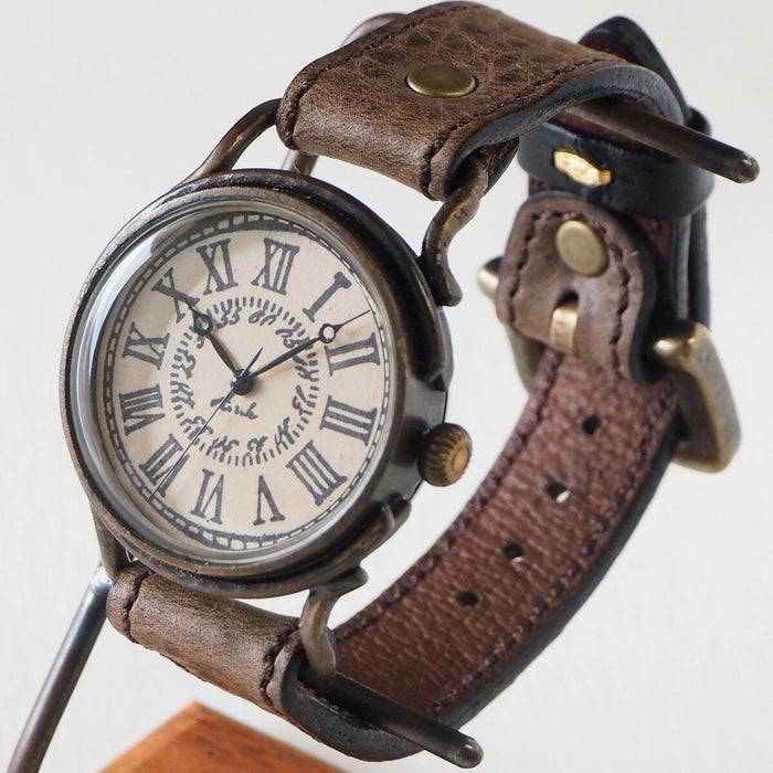 ARKRAFT 手工手錶“Marvin Large”羅馬數字高級錶帶 [AR-C-015-RO] 