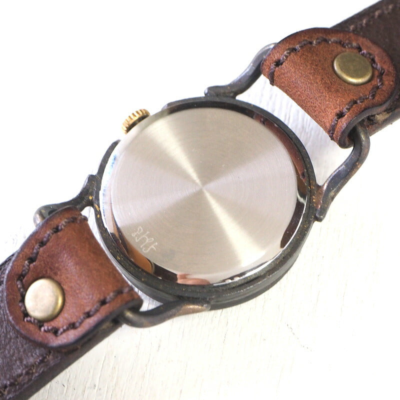 ARKRAFT（アークラフト）手作り腕時計“Pivo Medium” 黒文字盤 プレミアムストラップ [AR-C-018-BK]