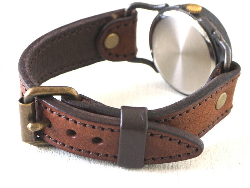 ARKRAFT（アークラフト）手作り腕時計“Pivo Medium” 黒文字盤 プレミアムストラップ [AR-C-018-BK]