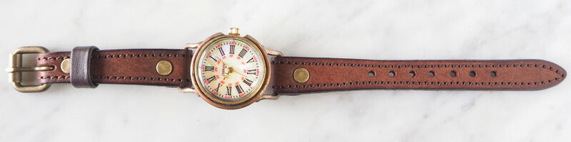 ARKRAFT Handmade Watch “Drake Small” Shell Dial Red Dot Premium Strap [AR-C-021-BL-RD] 