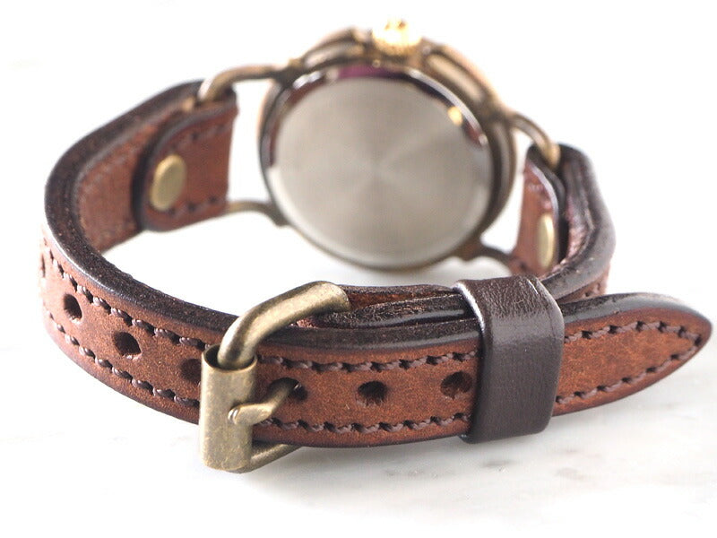 ARKRAFT Handmade Watch “Drake Small” Shell Dial Red Dot Premium Strap [AR-C-021-BL-RD] 
