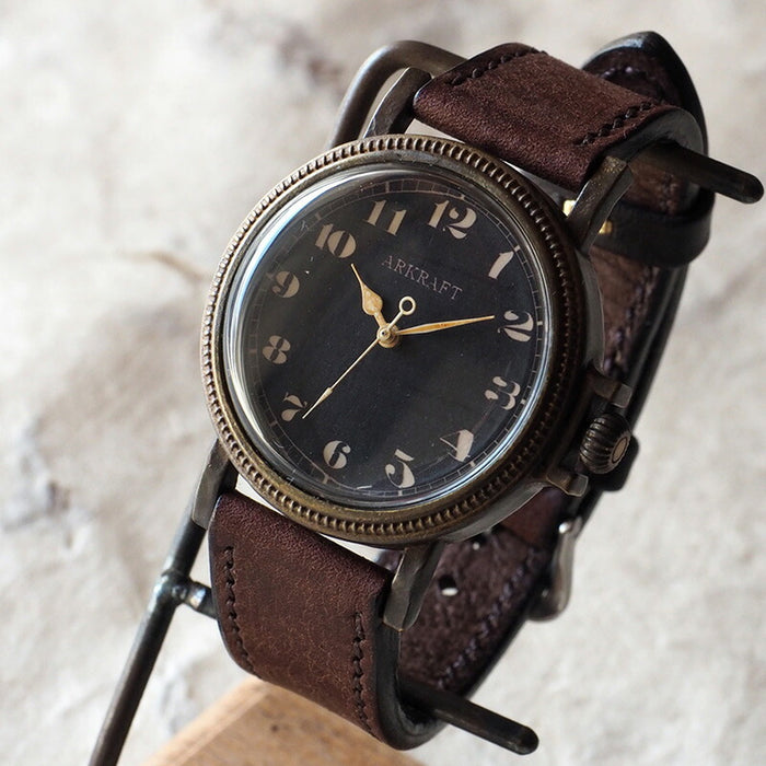 ARKRAFT 手工手錶“Nes Large”阿拉伯數字高級錶帶 [AR-C-023-AR] 