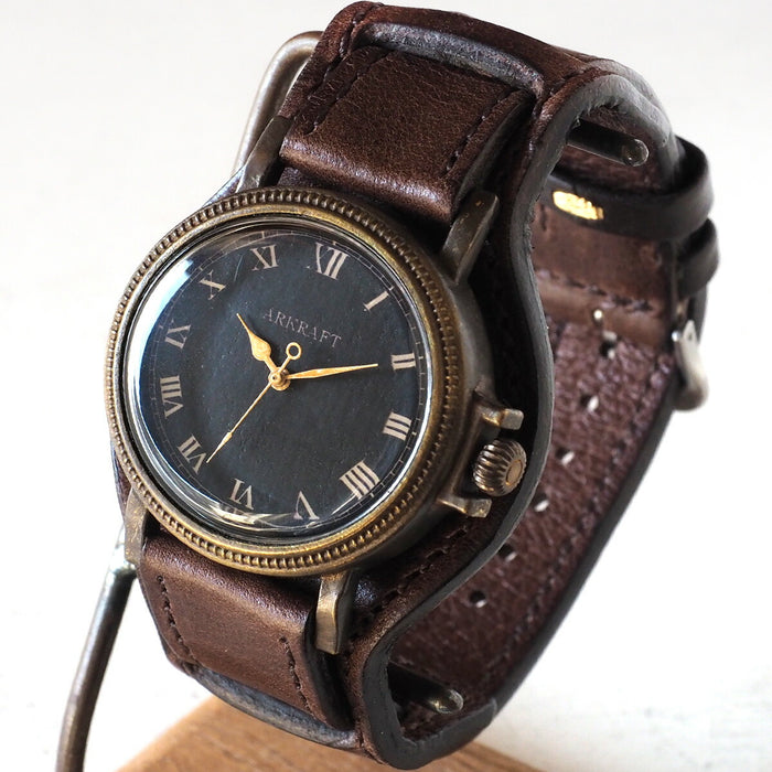 ARKRAFT 手工手錶“Nes Large”羅馬數字高級 W 錶帶 [AR-C-024-RO] 