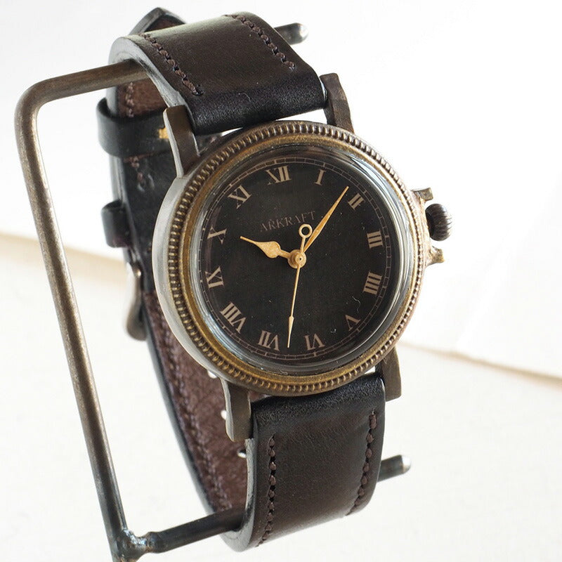 ARKRAFT（アークラフト）手作り腕時計“Nes Medium” ローマ数字 プレミアムストラップ [AR-C-025-RO]