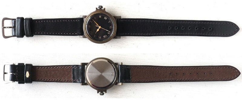 ARKRAFT（アークラフト）手作り腕時計“Nes Medium” ローマ数字 プレミアムストラップ [AR-C-025-RO]