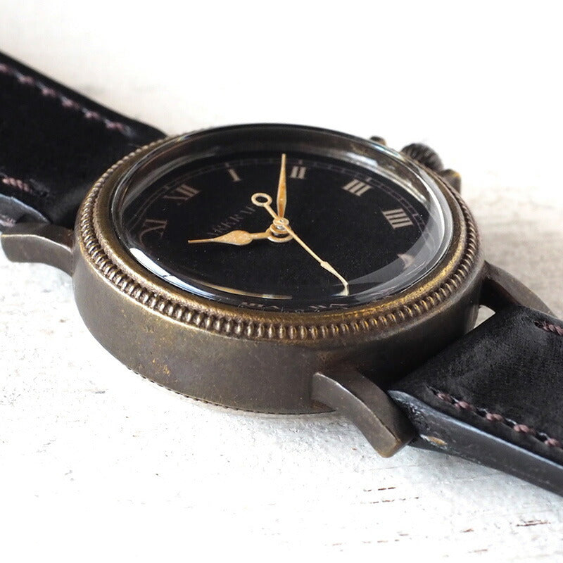 ARKRAFT（アークラフト）手作り腕時計“Nes Medium” ローマ数字 プレミアムストラップ [AR-C-025-RO]