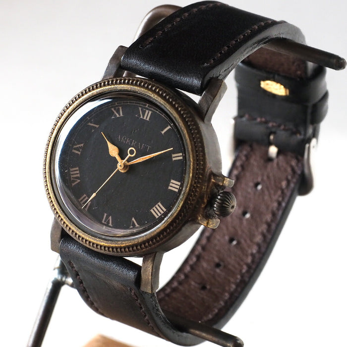 ARKRAFT（アークラフト）手作り腕時計“Nes Medium” ローマ数字 プレミアムストラップ [AR-C-025-RO]