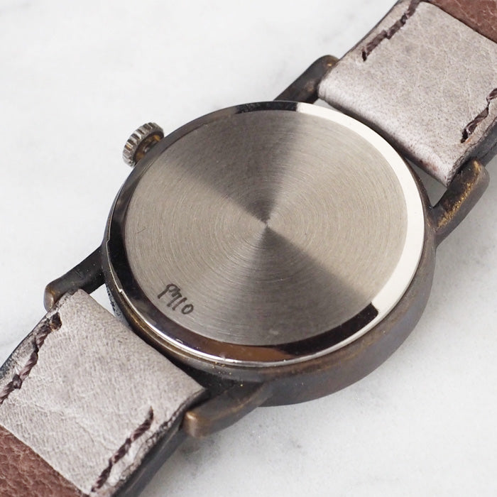 ARKRAFT Watch Artist Hidekazu Araki Hand Wristwatch “Mia Medium” Hiragana Dial Arabic Numeral Minerite Gray [AR-C-029] 