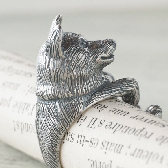 naturama(ナチュラマ) 犬リング 柴犬 シルバー メンズ レディース [AR46]