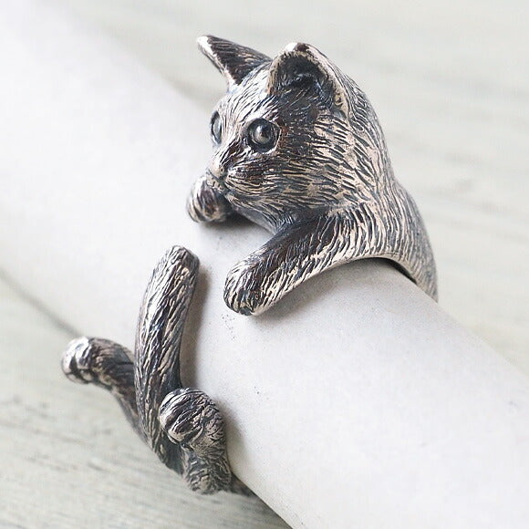 naturama(ナチュラマ) 猫リング “グリ” ねこ シルバー メンズ
