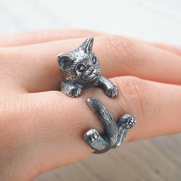 naturama(ナチュラマ) 猫リング “グリ” ねこ シルバー メンズ