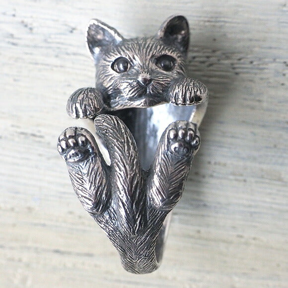 naturama Cat Ring “Latu” Cat Silver Men Women [AR52] 