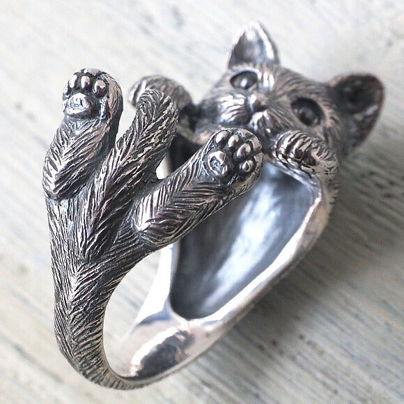 naturama Cat Ring “Latu” Cat Silver Men Women [AR52] 