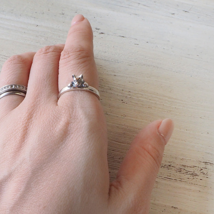 naturama Gabriel! Bite Cat Ring Silver 925 [AR65] 