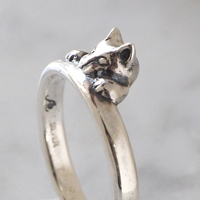 naturama Gabriel! Bite Cat Ring Silver 925 [AR65] 