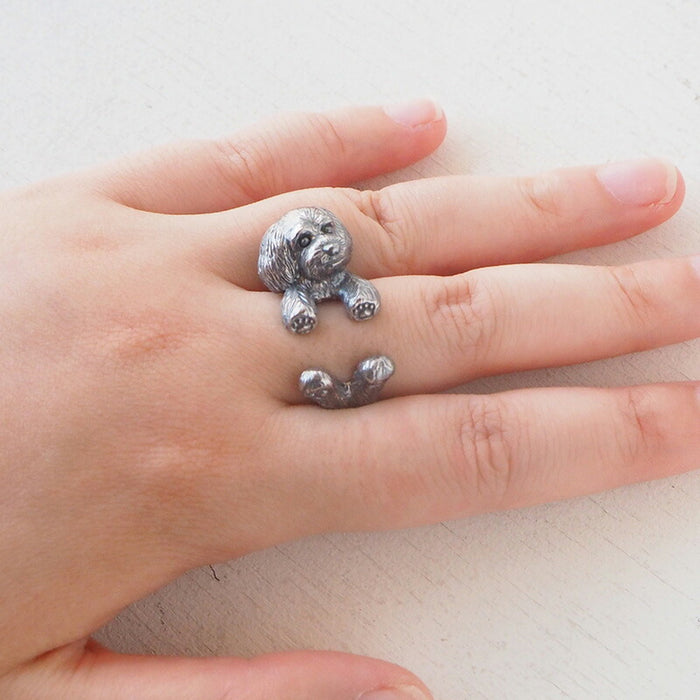 naturama Dog Ring Toy Poodle Teddy Bear Cut Silver [AR71] 