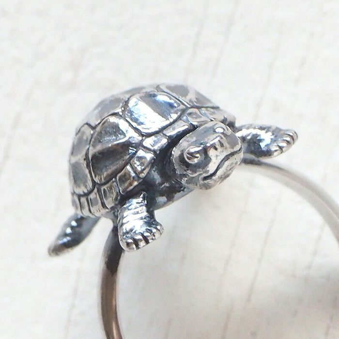 naturama Turtle Ring Silver Men's Women's [AR73] 