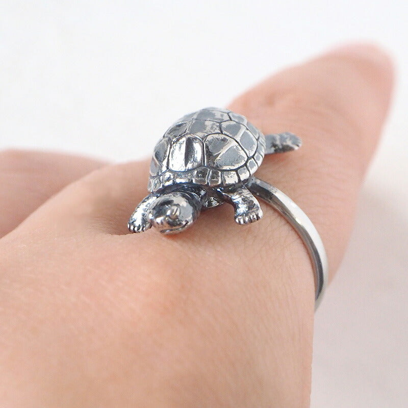 naturama Turtle Ring Silver Men's Women's [AR73] 