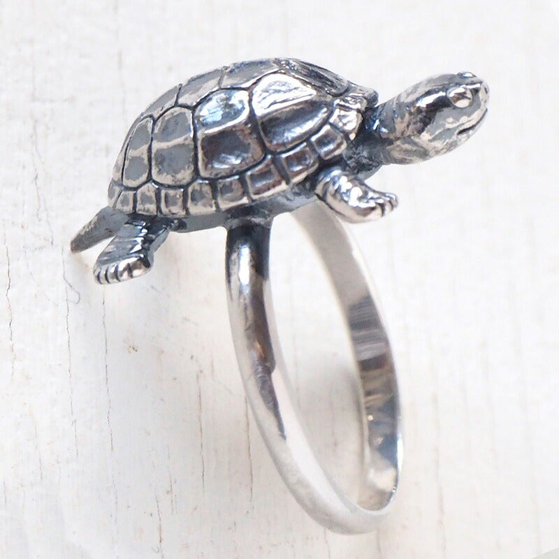 naturama Turtle Ring Silver Men's Women's [AR73] 