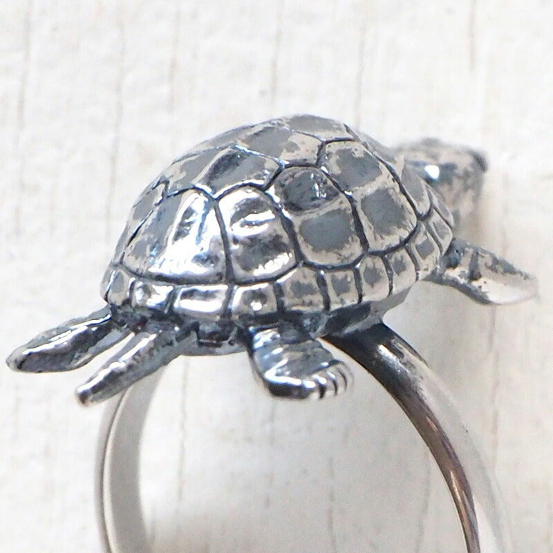 naturama Turtle Ring Silver Men's Women's [AR73] 