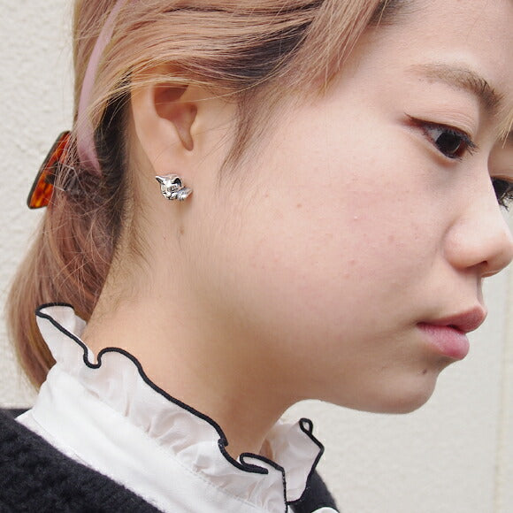 naturama Cat Earrings Elizabeth Silver One Ear [AY10] 