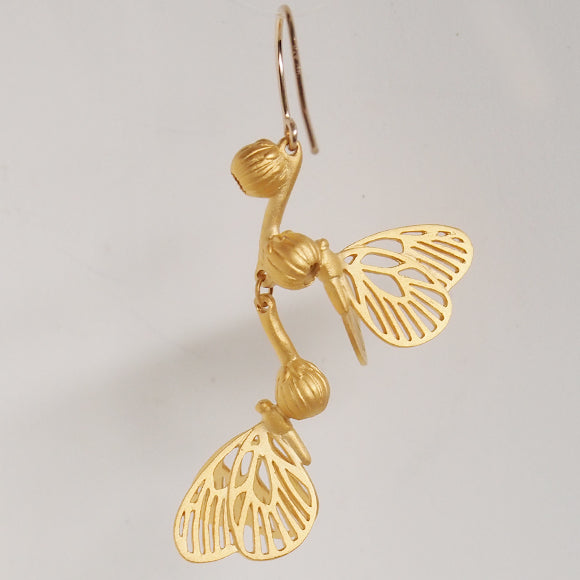 naturama Marvelous Earrings Brass Gold One Ear [AY19] 