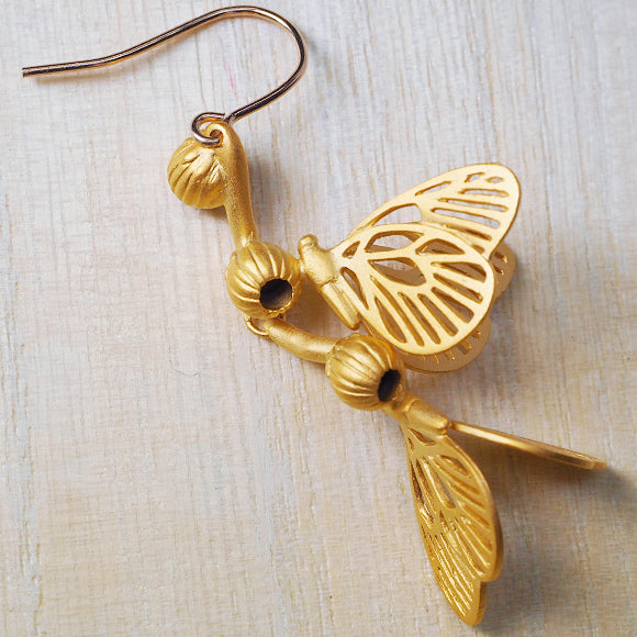 naturama Marvelous Earrings Brass Gold One Ear [AY19] 