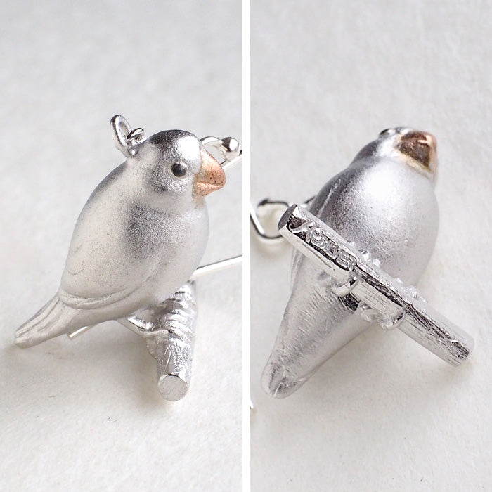 naturama(ナチュラマ) 文鳥 ピアス シルバー925 片耳 [AY64