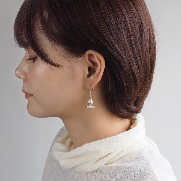 naturama Java Sparrow Earrings Silver 925 One Ear [AY64] 