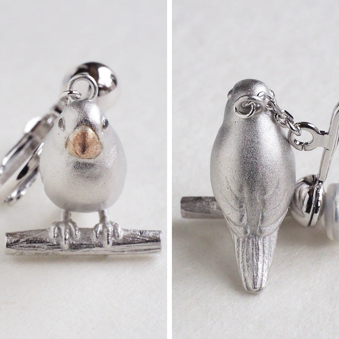 naturama Java sparrow earrings silver 925 one ear [AY64-E] 