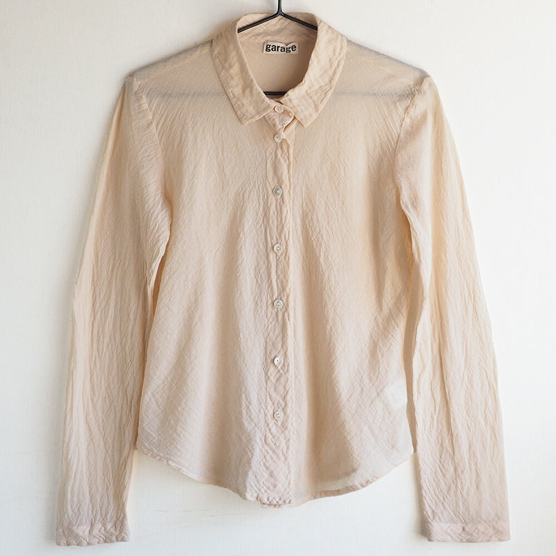 [All 28 colors] Gauze Clothing Studio Garage Single Gauze Blouse Long Sleeve Ladies [BL-27] 