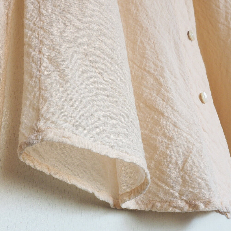 [All 28 colors] Gauze Clothing Studio Garage Single Gauze Blouse Long Sleeve Ladies [BL-27] 