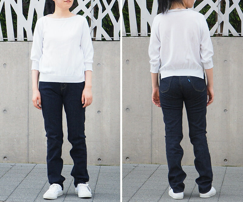 BLUE LOOM 2-way stretch 12oz selvedge one-wash soft straight jeans 34 inches [BL-2W12D-2903] 