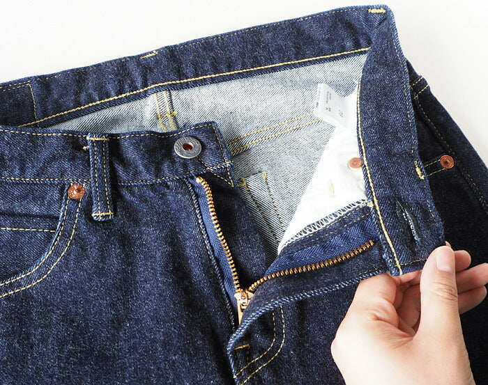 BLUE LOOM 2-way stretch 12oz selvedge one-wash soft straight jeans 34 inches [BL-2W12D-2903] 