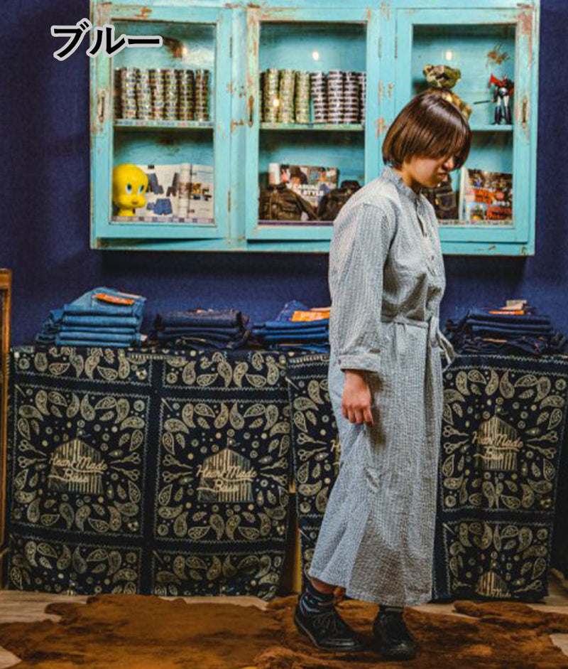 graphzero Fisherman One Piece Blue Red Mocha Ladies [BL-FSOP-0405]